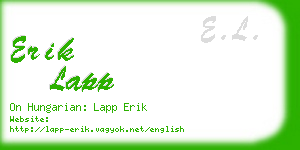 erik lapp business card